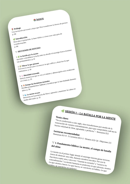 Renueva tu mente – Guía bíblica para transformar tus pensamientos