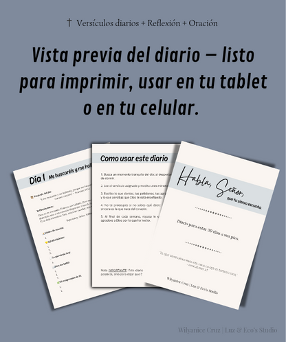 Diario de Oración – “Habla, Señor, que tu siervo escucha”